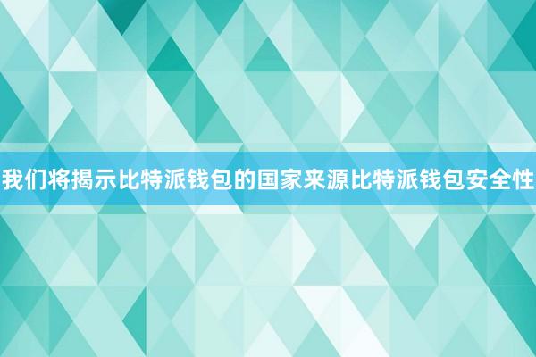 我们将揭示比特派钱包的国家来源比特派钱包安全性